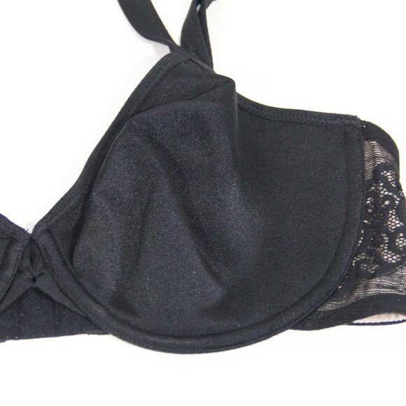 Wacoal So Sleek Full Figure Bra 36D Women Underwire Black 855137 - Picture 3 of 9